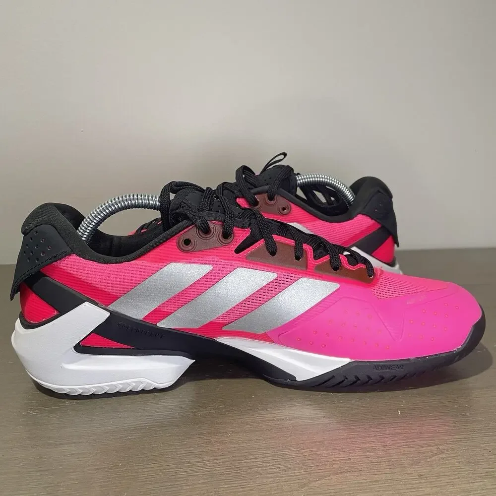 Adidas Mens Size 9.5 Tennis Shoes NEW Adizero Ubersonic 5 JQ2901 Pink Black